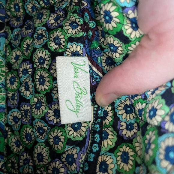VERA BRADLEY GREEN BLUE SHOULDER BAG PAISLEY - Picture 6 of 10